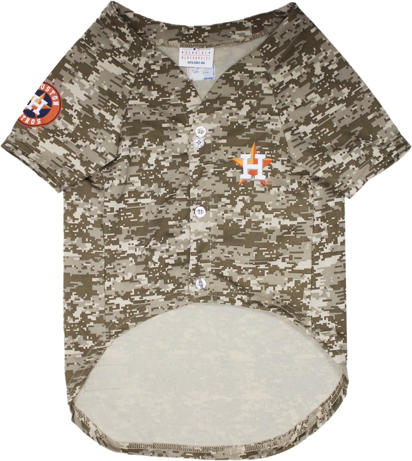 MLB Camo Jersey for Dogs - Houston Astros Hunting Jersey, Large - MLB Team Logo Camouflage Pet Apparel