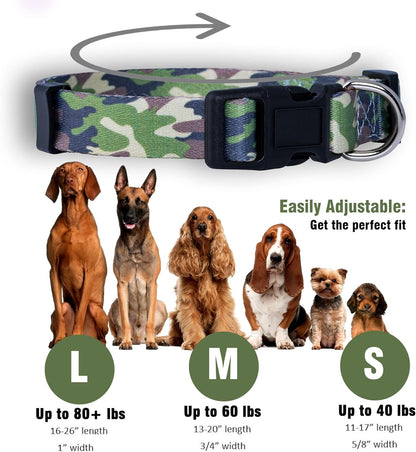Camo Dog Collar (Large, Green)